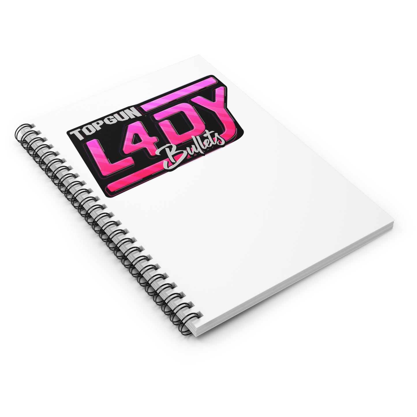 Spiral Notebook Lady Bullets Ruled Line