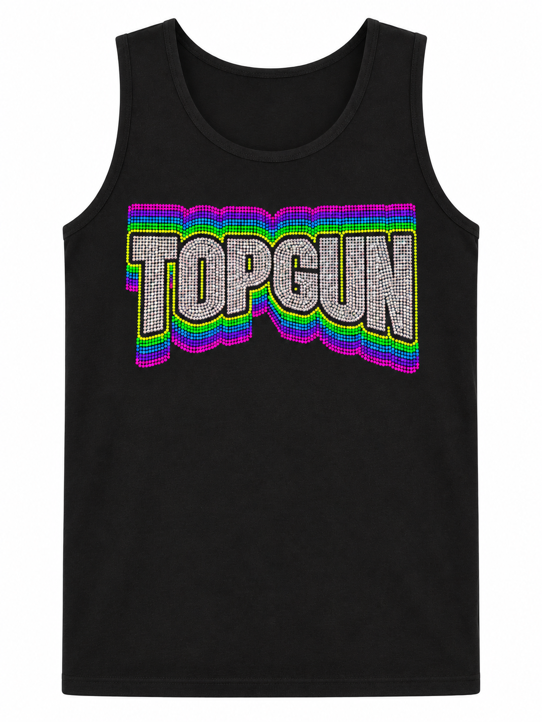 Rhinestone Neon Fade Tank