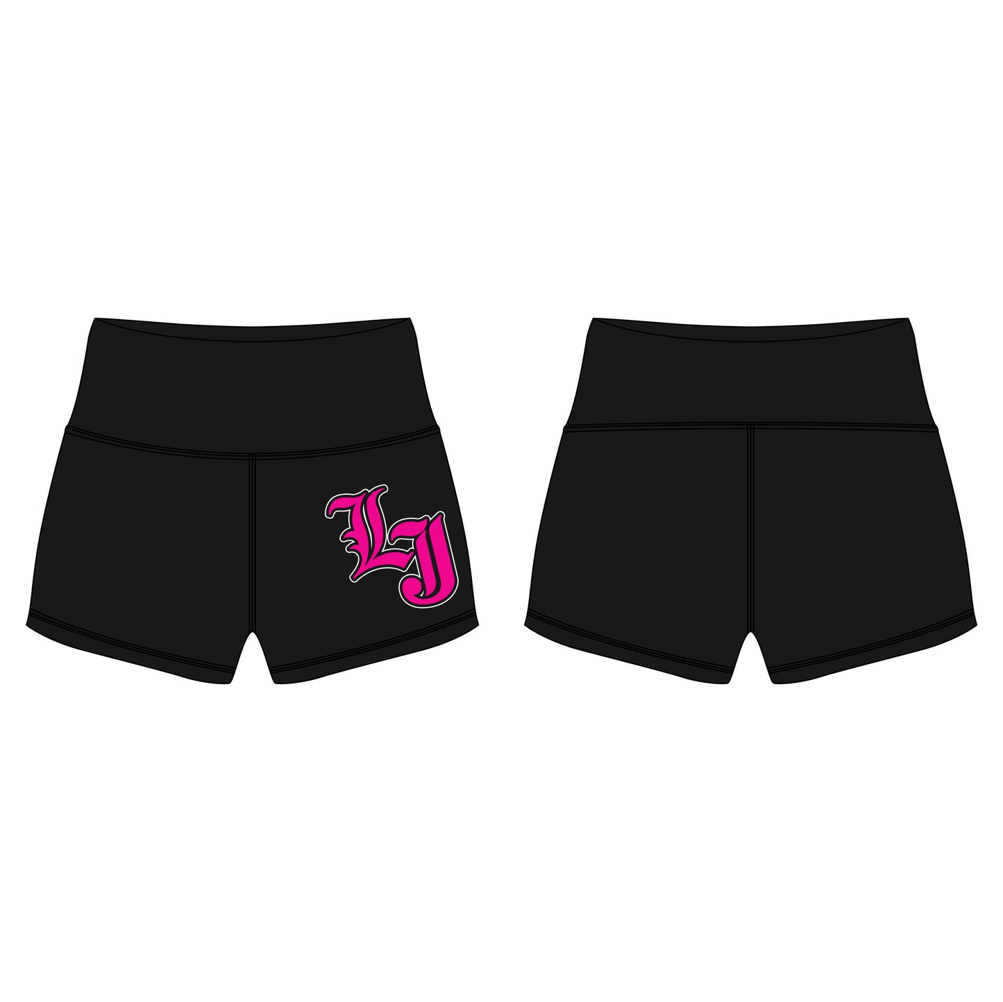 LJ black yoga shorts