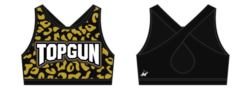 Miami Blings Jaguar Print Crystal Sports Bra