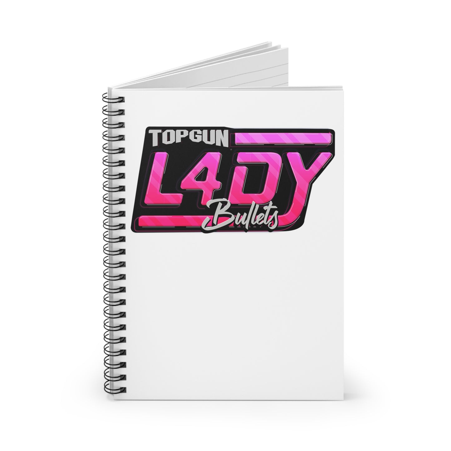 Spiral Notebook Lady Bullets Ruled Line