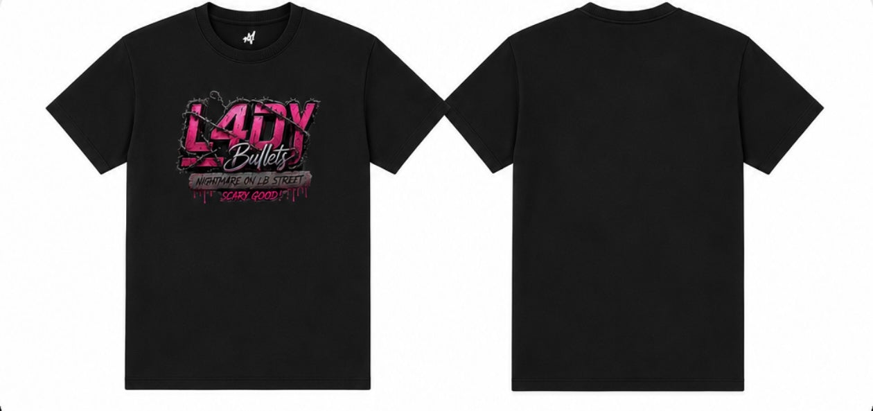 ***Pre-order Lady Bullets Rhinestone Theme T-Shirt (Ships 9/4/26)