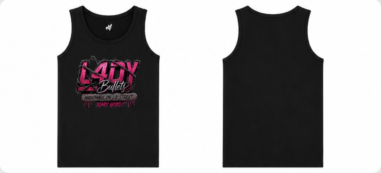 ***Pre-order Lady Bullets Rhinestone Theme Tank - SHIPS 9/4/2026