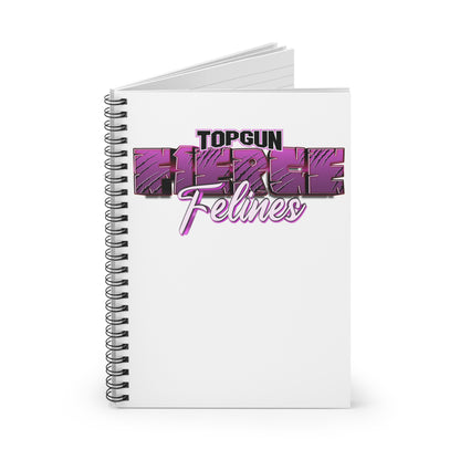 Spiral Notebook Fierce Felines Ruled Line