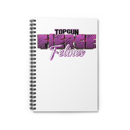Spiral Notebook Fierce Felines Ruled Line