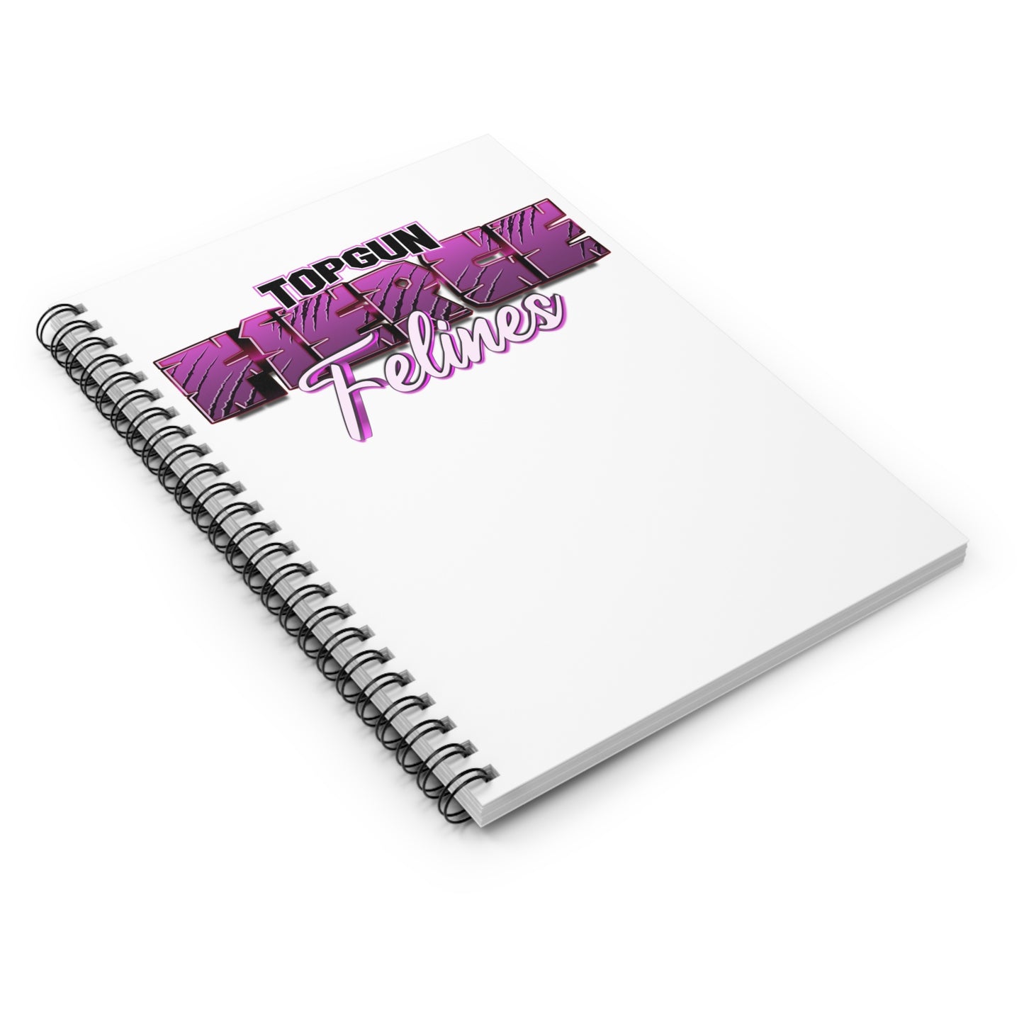 Spiral Notebook Fierce Felines Ruled Line