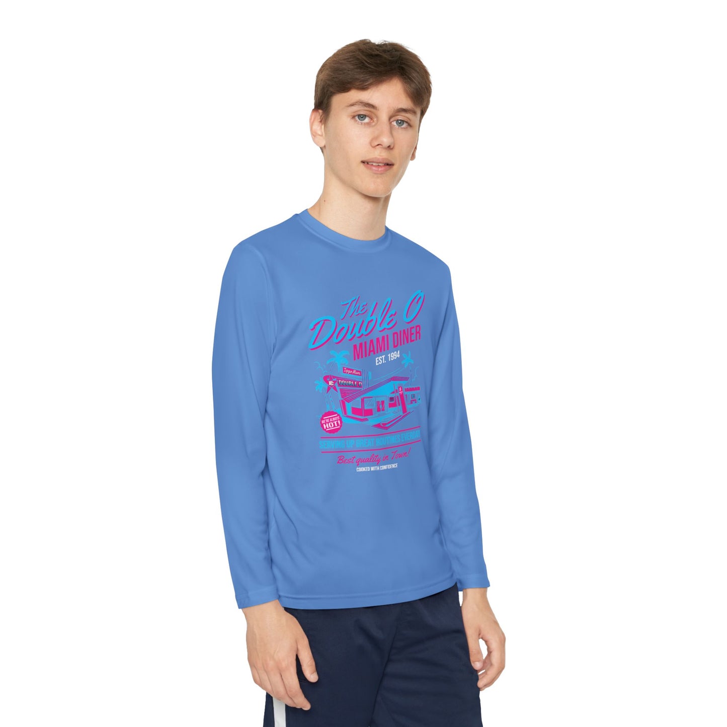 Youth Long Sleeve Tee — 'The Double O Miami Diner - TGProShop