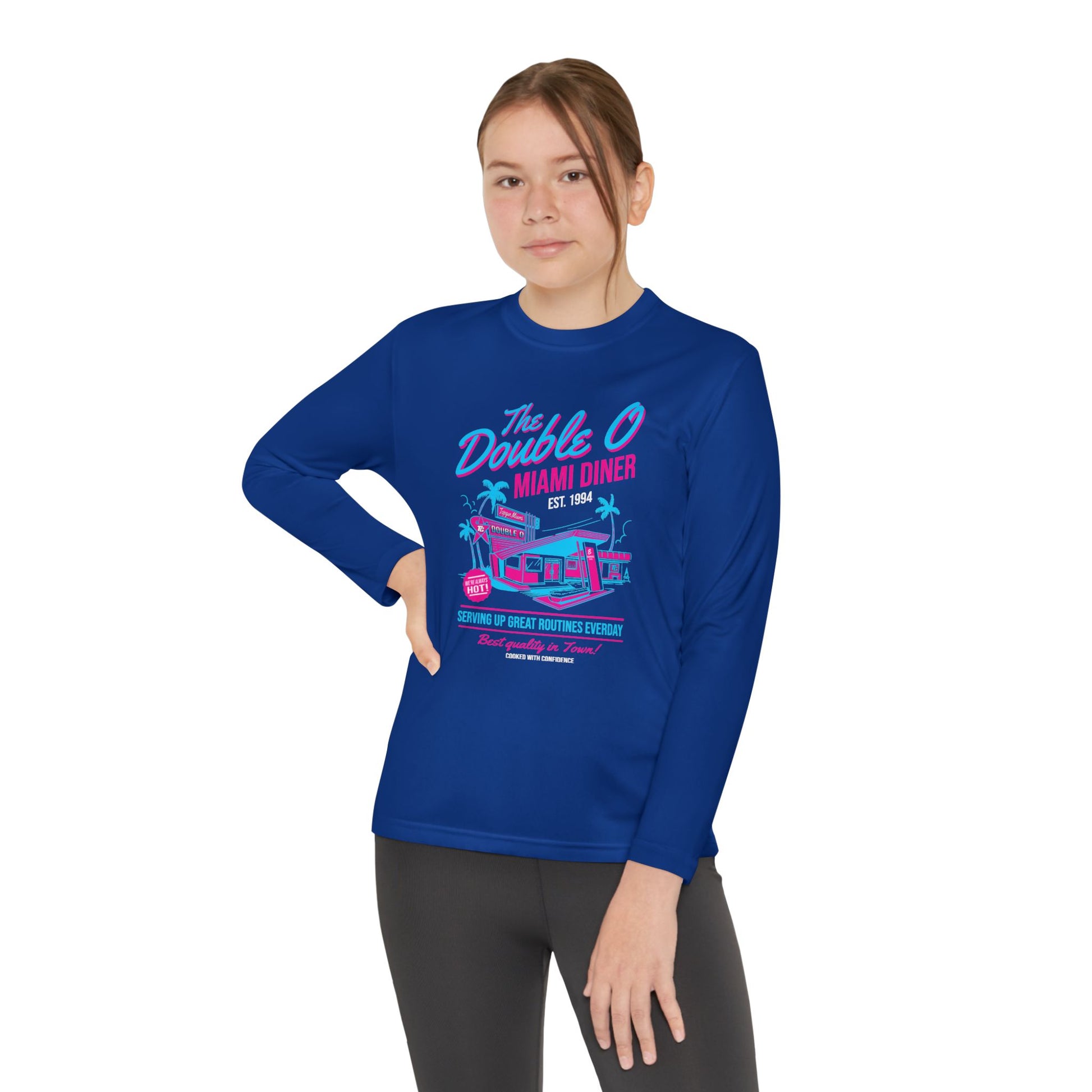 Youth Long Sleeve Tee — 'The Double O Miami Diner - TGProShop