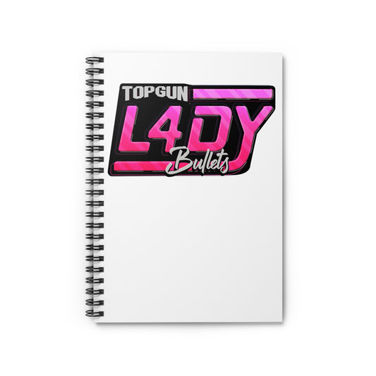 Spiral Notebook Lady Bullets Ruled Line