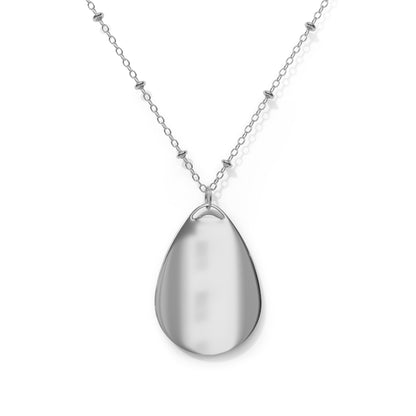 Jags Paw Oval Necklace — Silver Teardrop Pendant with School Logo - TGProShop