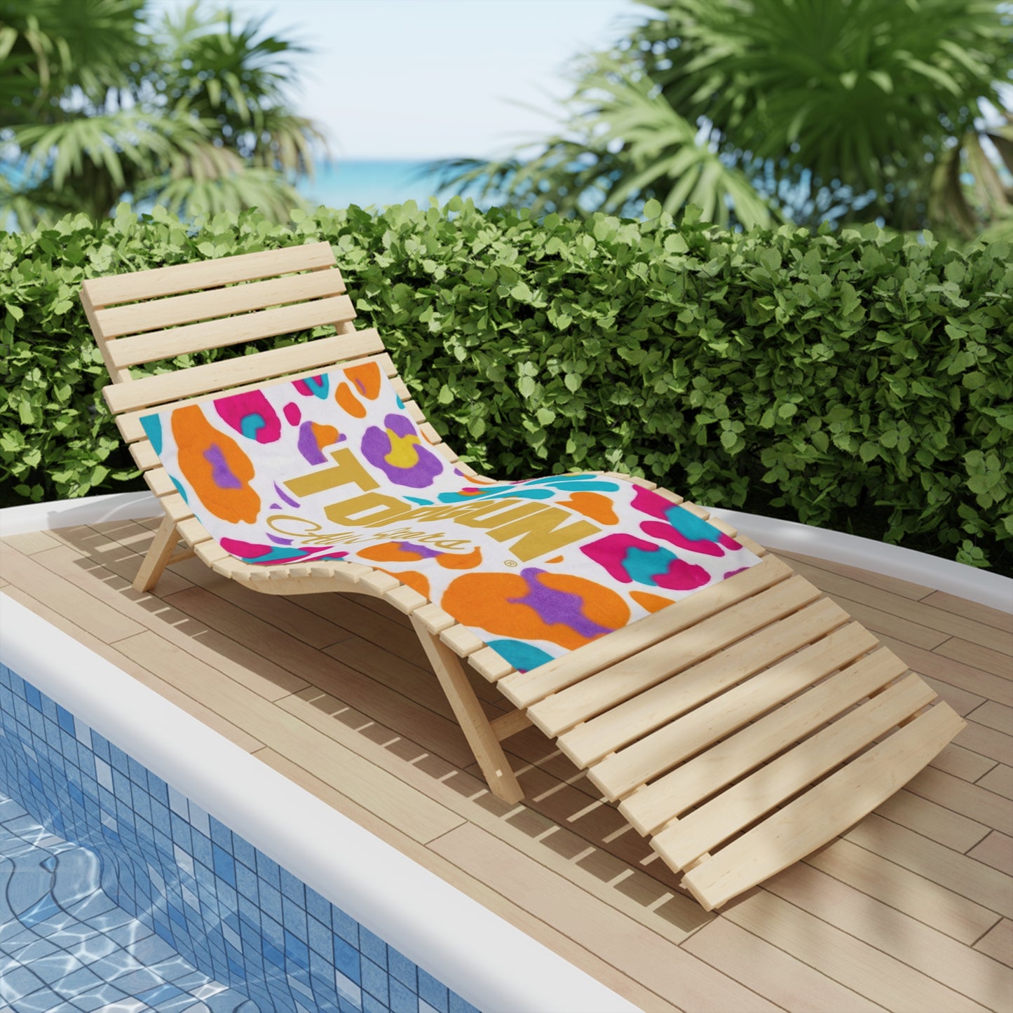Top Gun All Stars Bright Leopard Beach Towel - TGProShop