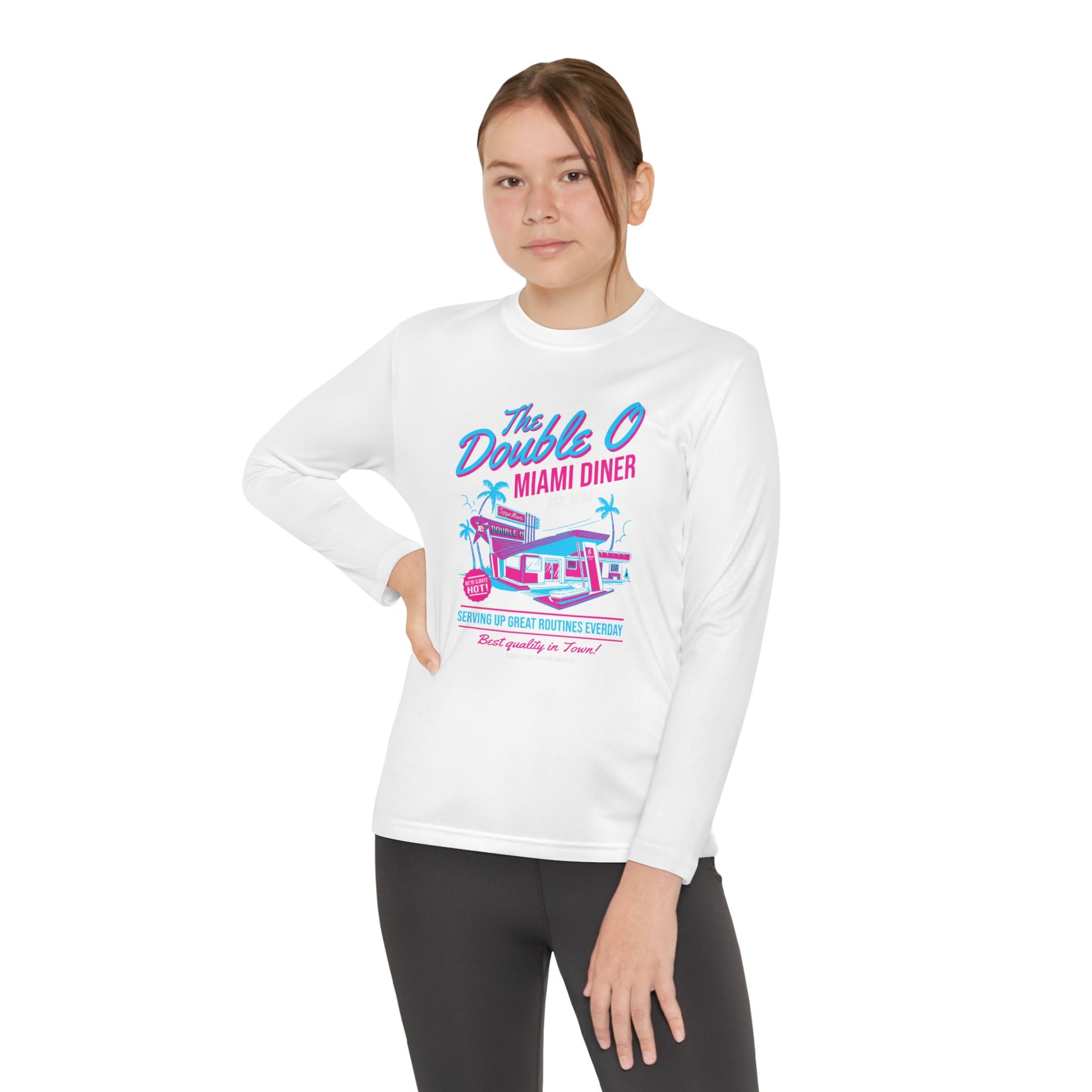 Youth Long Sleeve Tee — 'The Double O Miami Diner - TGProShop