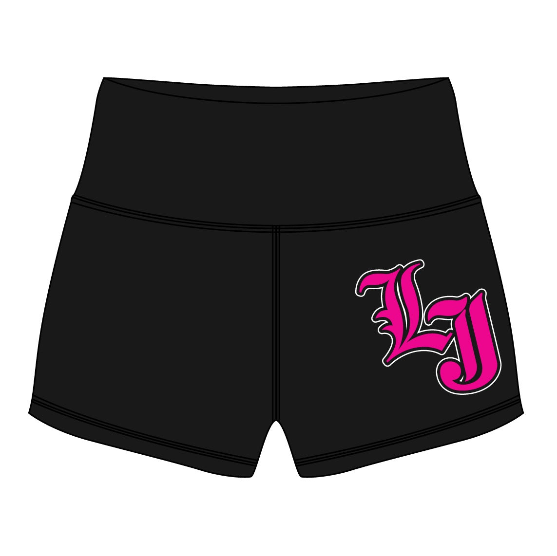 LJ black yoga shorts