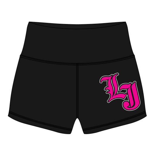 LJ black yoga shorts