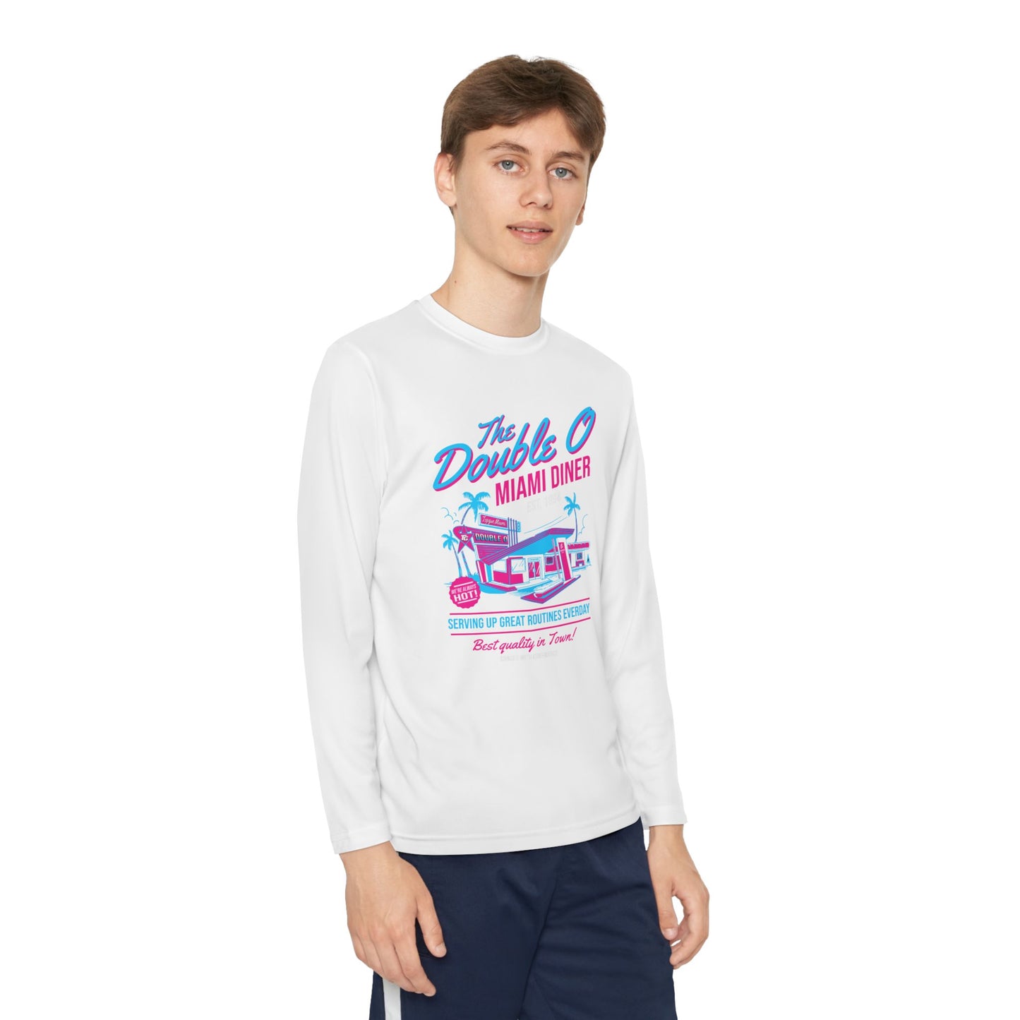 Youth Long Sleeve Tee — 'The Double O Miami Diner - TGProShop