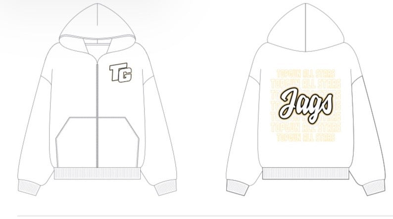 JAGS Cursive Zip Hoodie