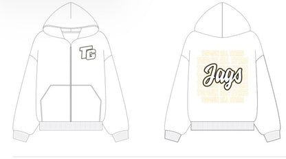 JAGS Cursive Zip Hoodie