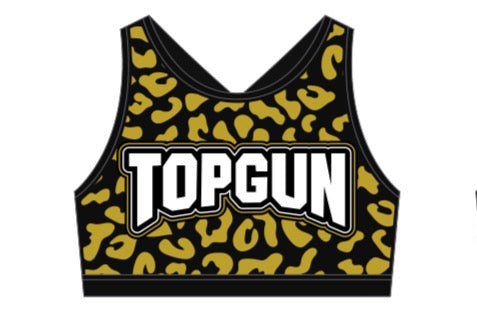 Miami Blings Jaguar Print Crystal Sports Bra