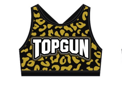 Miami Blings Jaguar Print Crystal Sports Bra