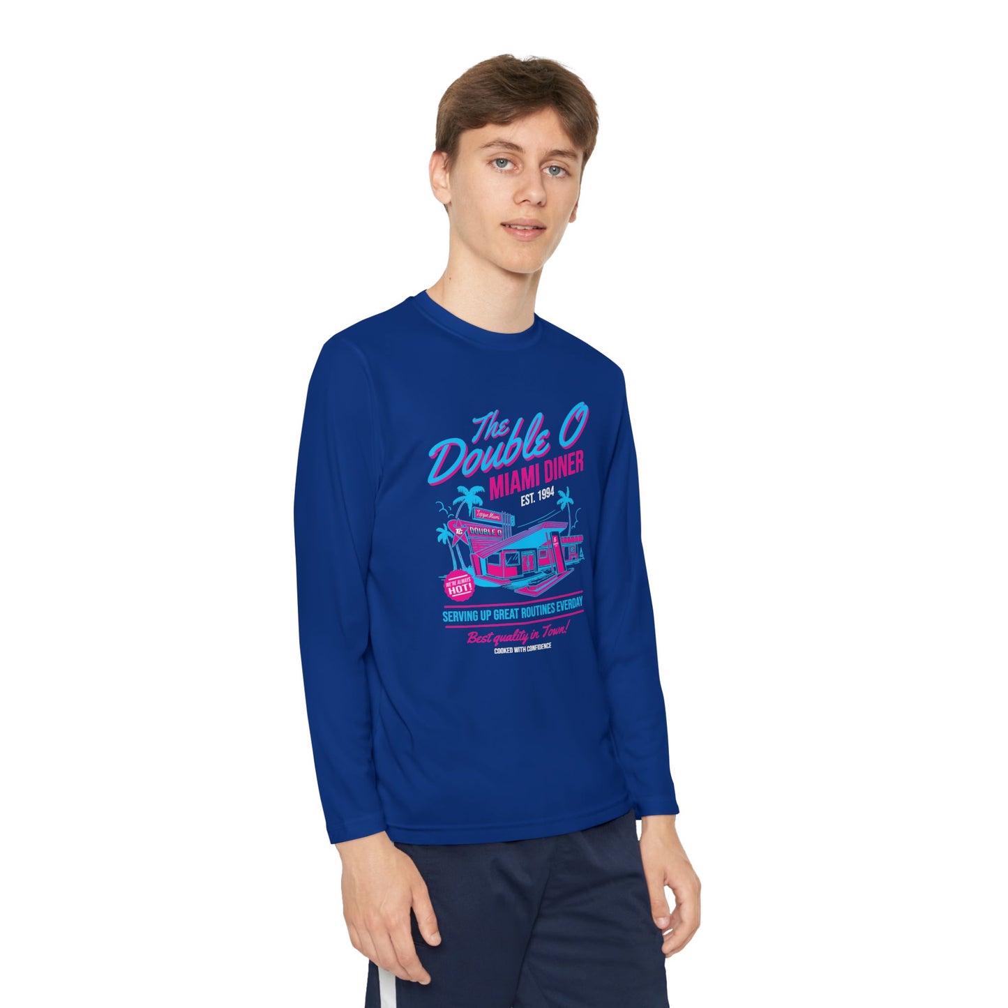 Youth Long Sleeve Tee — 'The Double O Miami Diner - TGProShop