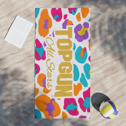 Top Gun All Stars Bright Leopard Beach Towel - TGProShop