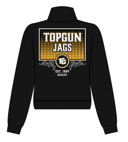 Premium block logo cropped Scuba zip jacket - light and airy