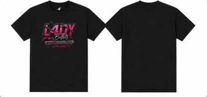 ***Pre-order Lady Bullets Rhinestone Theme T-Shirt (Ships 9/4/26)