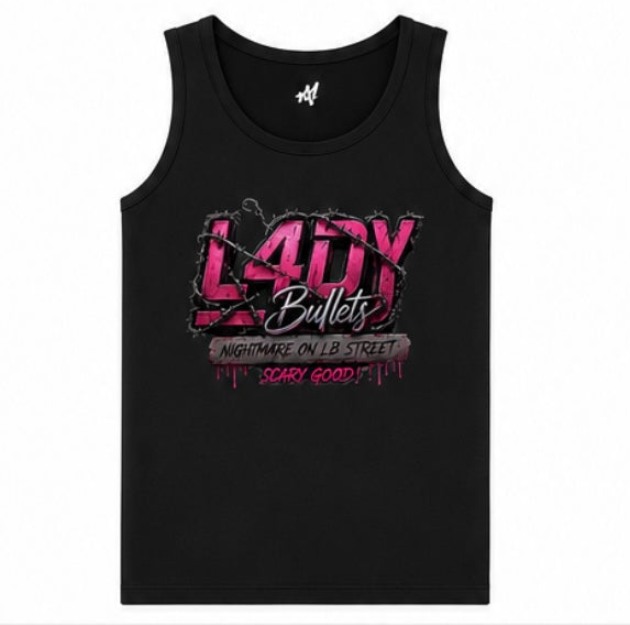 ***Pre-order Lady Bullets Rhinestone Theme Tank - SHIPS 9/4/2026