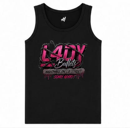***Pre-order Lady Bullets Rhinestone Theme Tank - SHIPS 9/4/2026