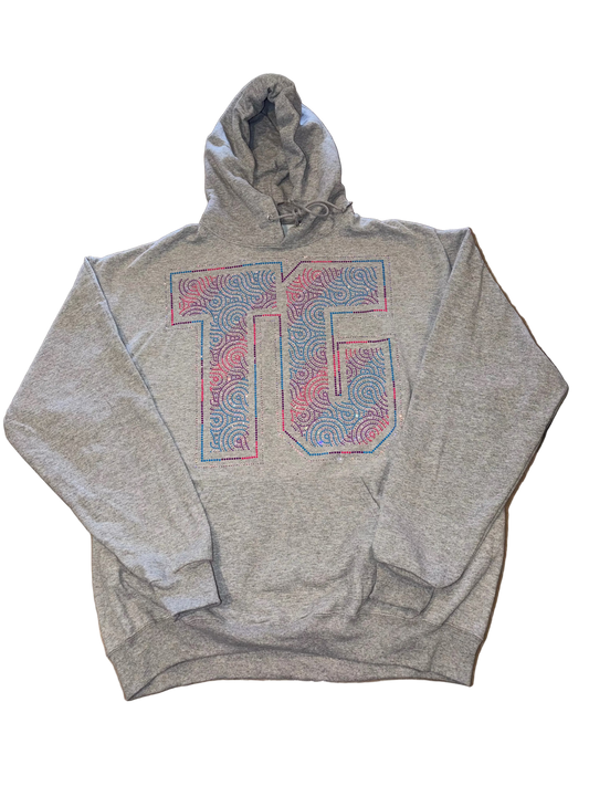 TG Bling Swirl Gray Hoodie