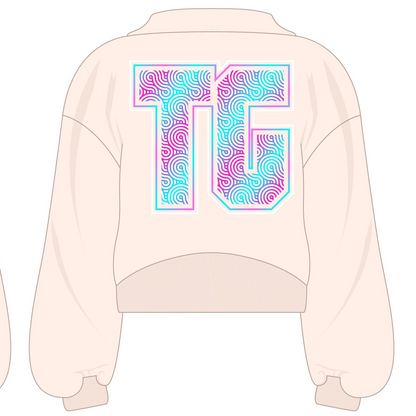 BLUE PINK TG - Henley French terry sweatshirt