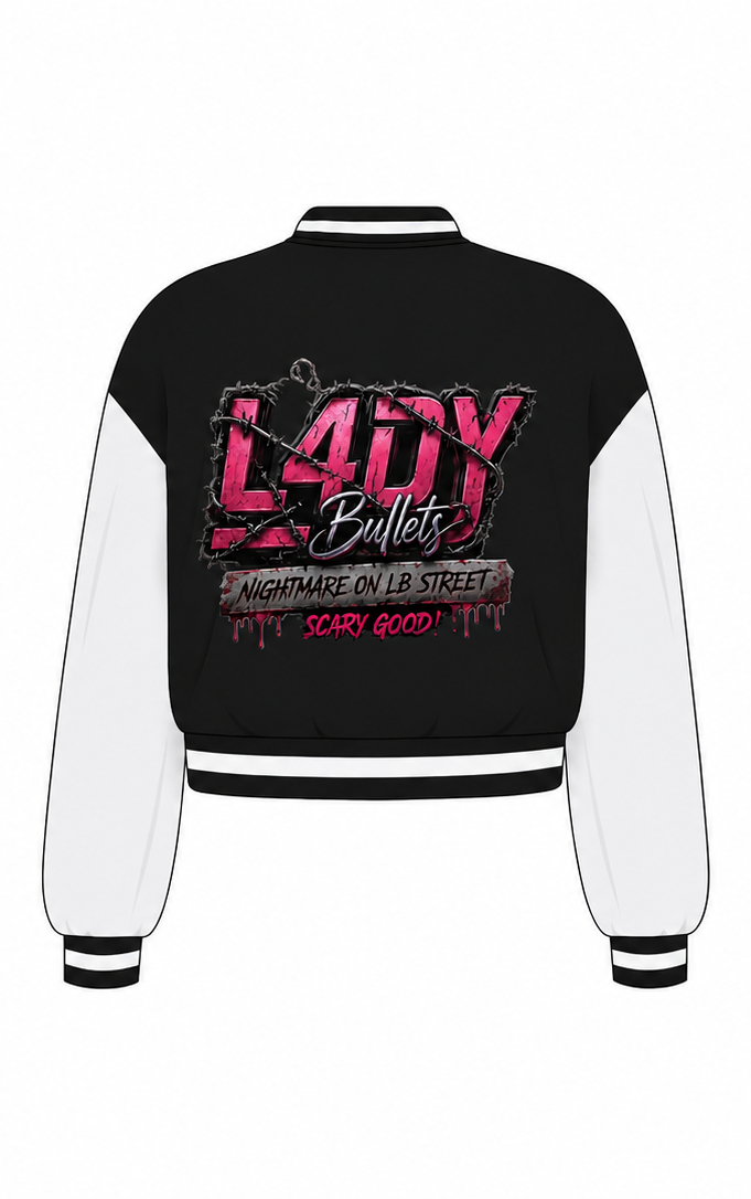 Lady Bullets Women's Rhinestone Bomber Jacket Theme - SHIPS 9/4/2026