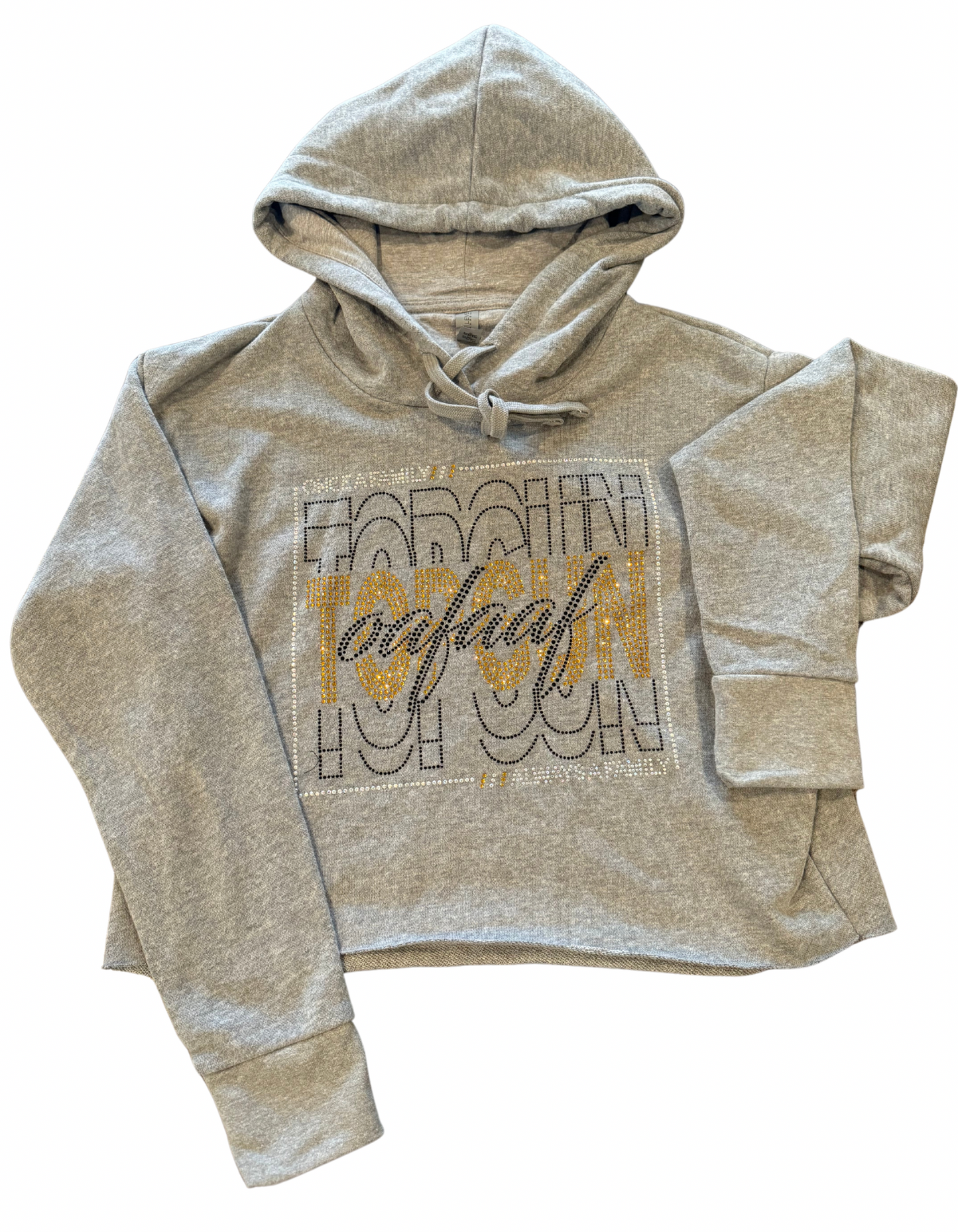 Bling: Gray Hoodie Crop (Top Gun Repeat) - TGProShop