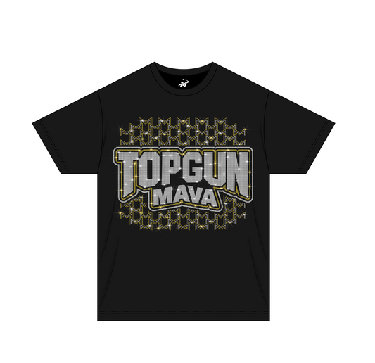 ***PREORDER TOPGUN MAVA Rhinestone M Pattern Tee - Ships 6/20