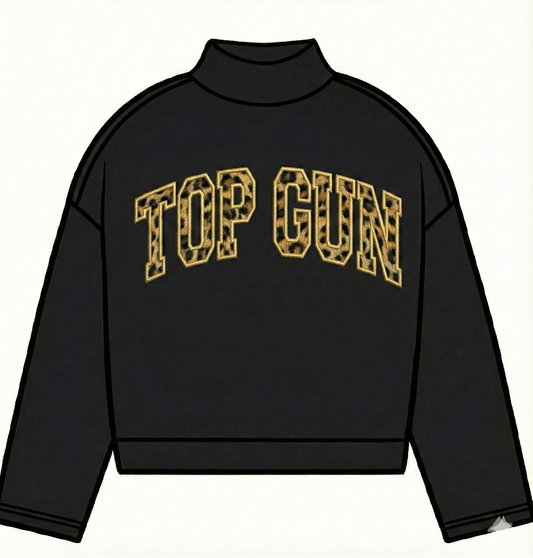 TOP GUN Mock Neck Sweatshirt || Ships 3/10