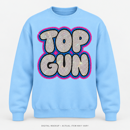 Miami Blings Neon Bubble Crewneck in light blue