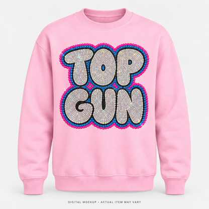 Miami Blings Neon Bubble Crewneck in light pink