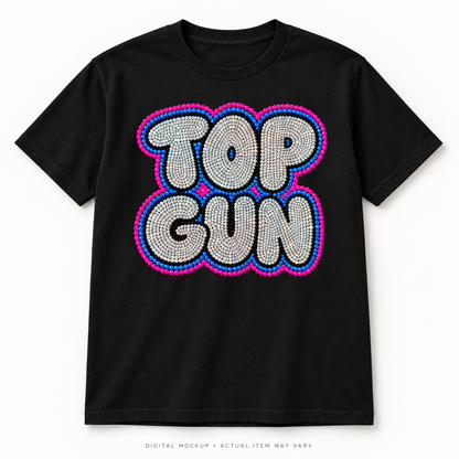 Black Miami Blings Neon Bubble T-shirt digital mockup