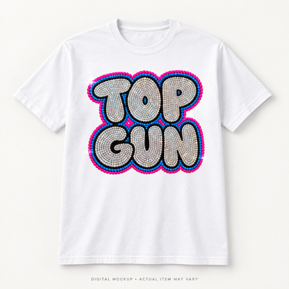 White Miami Blings Neon Bubble T-shirt digital mockup