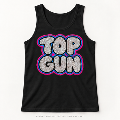 Black Miami Blings Neon Bubble Tank Top digital mockup