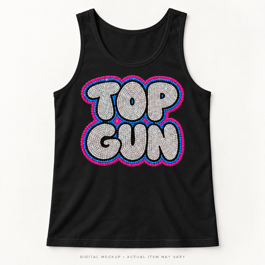 Black Miami Blings Neon Bubble Tank Top digital mockup